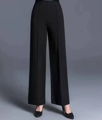 Shupriya Fashion Hub Regular Fit Women Black Trousers