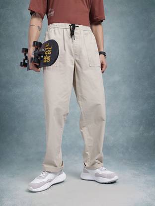 Roadster Relaxed Men Beige Trousers