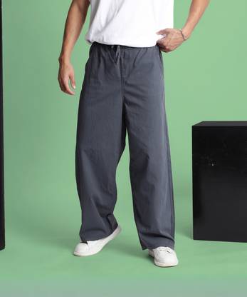 Bene Kleed Loose Fit Men Grey Trousers