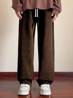 Rajovati Loose Fit Men Brown Trousers