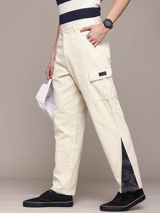 Roadster Relaxed Men White Trousers
