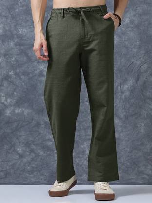 Vogaan Regular Fit Men Green Trousers