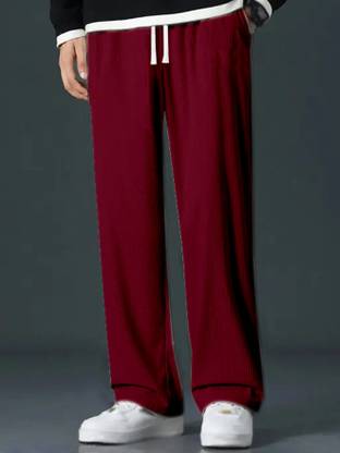 Rajovati Relaxed Men Maroon Trousers