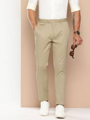 encore by INVICTUS Regular Fit Men Green Trousers