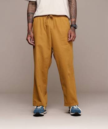 Roadster Loose Fit Men Yellow Trousers