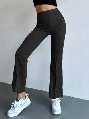 GUOYU Regular Fit Women Black Trousers