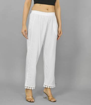 SRP COLLECTION Regular Fit Women White Trousers