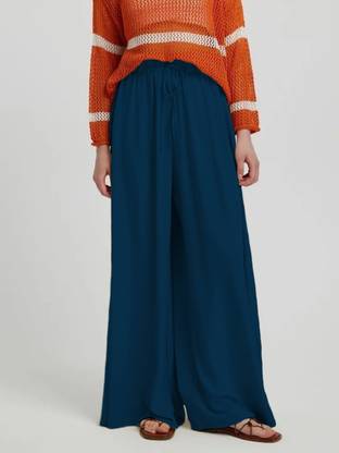 KOTTY Loose Fit Women Dark Green Trousers