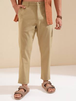 HIGHLANDER Straight Fit Men Khaki Trousers
