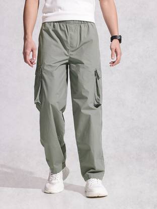 WROGN Loose Fit Men Green Trousers