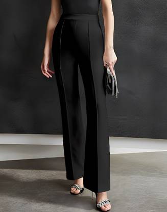 Valley Regular Fit Women Black Trousers