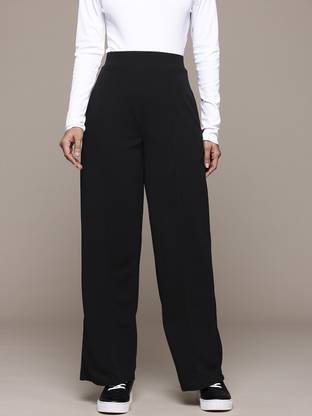 Roadster Regular Fit Women Black Trousers