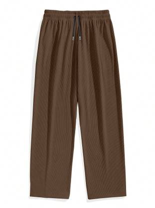 Rajovati Loose Fit Men Brown Trousers