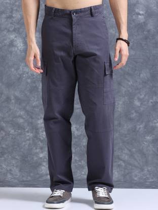 Roadster Relaxed Men Grey Trousers