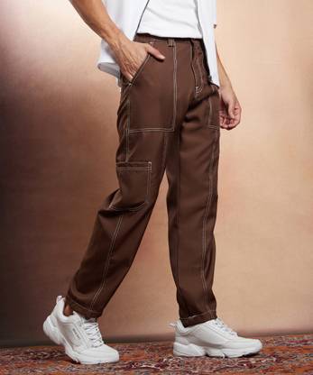 CAMPUS SUTRA Straight Fit Men Brown Trousers