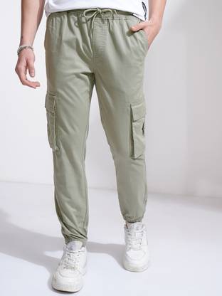 HIGHLANDER Slim Fit Men Green Trousers