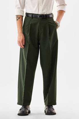 Snitch Relaxed Men Dark Green Trousers