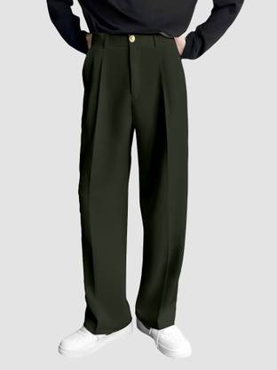 FTX Relaxed Men Dark Green Trousers
