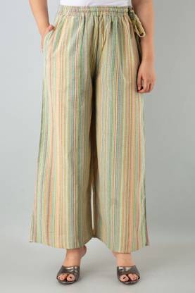 KANCHUK Regular Fit Women Green Trousers