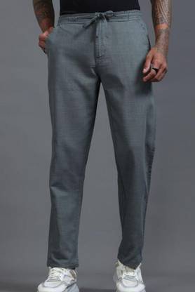 M Q Denim Regular Fit Men White Trousers