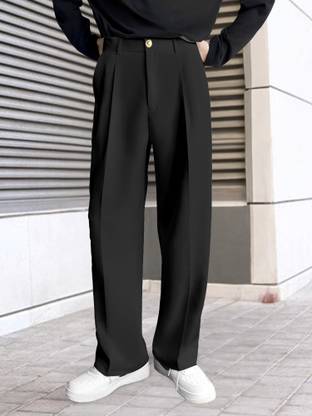 FTX Relaxed Men Black Trousers