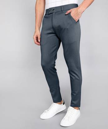 INDICLUB Relaxed Men Grey Trousers
