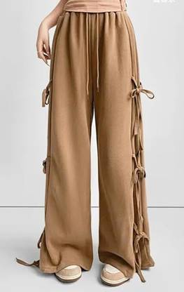 The Window Shop Loose Fit Women Brown, Brown Trousers