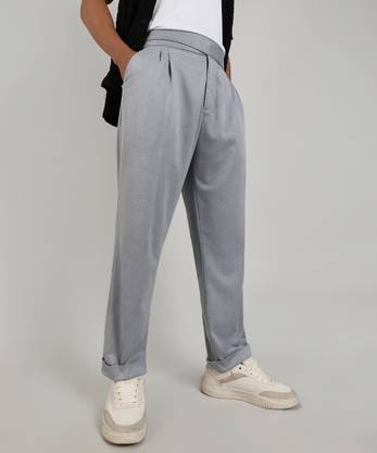 CAMPUS SUTRA Regular Fit Men Grey Trousers