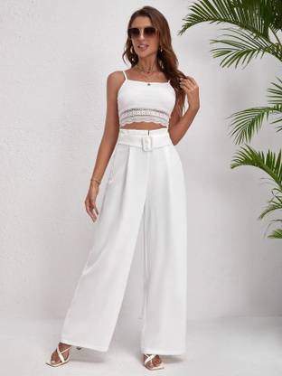 KOTTY Regular Fit Women White Trousers