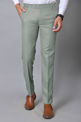 Mensfuture Regular Fit Men Light Green Trousers