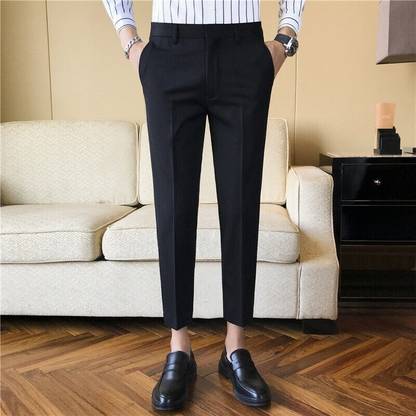 pesado Slim Fit Men Black Trousers