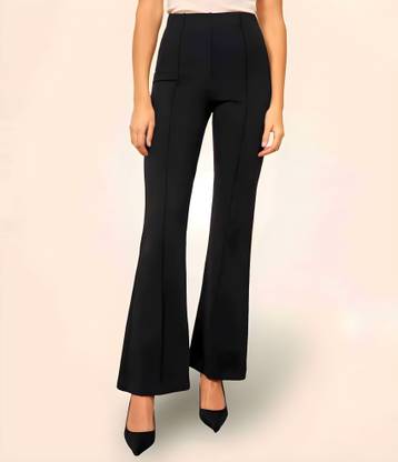 shubham hosiery Regular Fit Women Black Trousers