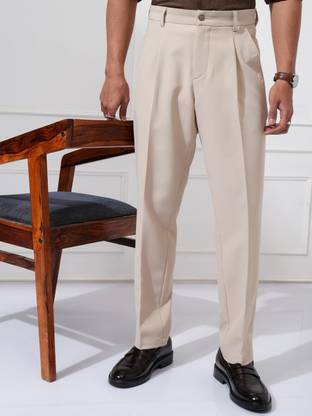 HIGHLANDER Regular Fit Men Beige Trousers