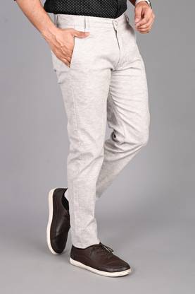 FUBAR Slim Fit Men White Trousers
