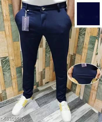 Men Dark Blue Trousers