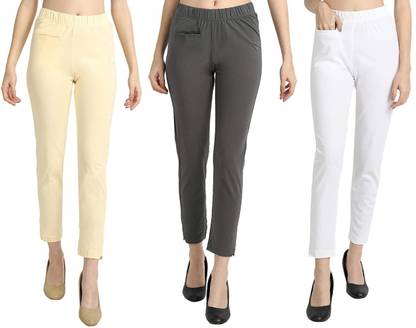 Regular Fit Women Multicolor Trousers