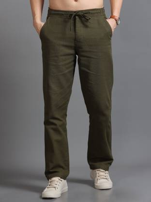 CAZZBA Relaxed Men Dark Green Trousers