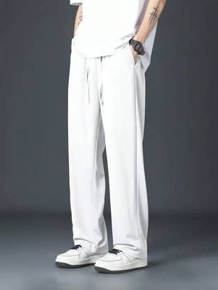 LIBJA Regular Fit Men White Trousers