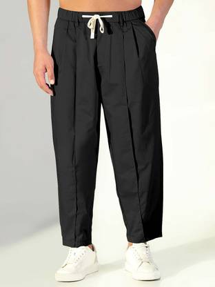SHOWOFFFF Relaxed Men Black Trousers