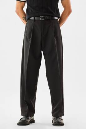 Snitch Relaxed Men Black Trousers