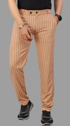 COMBRAIDED Slim Fit Men Khaki Trousers