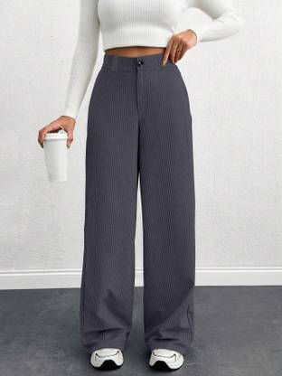 Rajovati Loose Fit Women Grey Trousers