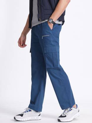 glitchez Relaxed Men Green Trousers