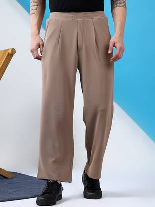 KOTTY Relaxed Men Brown Trousers