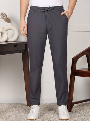 FUBAR Slim Fit Men Grey Trousers