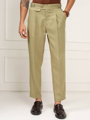 HIGHLANDER Slim Fit Men Khaki Trousers
