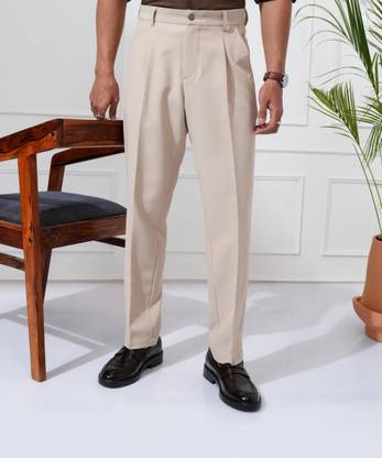 HIGHLANDER Regular Fit Men Beige Trousers
