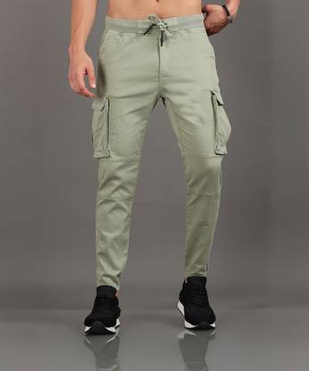HERE&NOW Slim Fit Men Green Trousers
