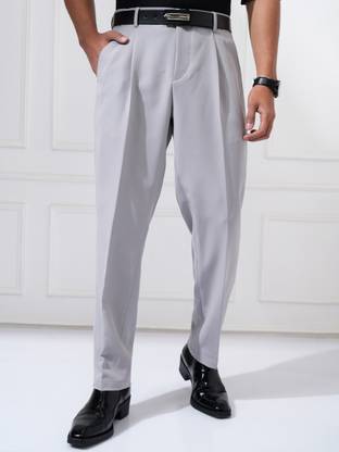 HIGHLANDER Regular Fit Men Grey Trousers