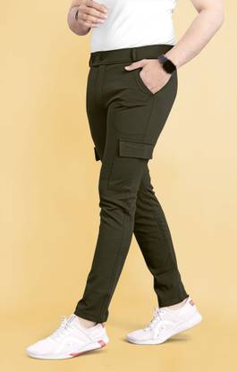 COMBRAIDED Regular Fit Men Green Trousers
